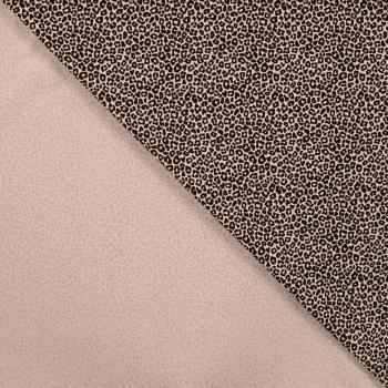 Preview: Baumwolljersey in Sand mit Leopard, Stoff in ganzer Breite